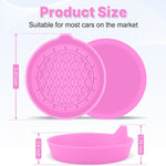 Car Cup Holder Coaster, Silicone Cup Holder Insert, Universal Non-Slip Cup Holders, Car Accessories Interior for Women and Man 4 Pack Pink