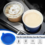 Car Cup Holder Coaster, Silicone Cup Holder Insert, Universal Non-Slip Cup Holders, Car Accessories Interior for Women and Man 4 Pack Blue