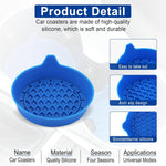 Car Cup Holder Coaster, Silicone Cup Holder Insert, Universal Non-Slip Cup Holders, Car Accessories Interior for Women and Man 4 Pack Blue