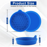 Car Cup Holder Coaster, Silicone Cup Holder Insert, Universal Non-Slip Cup Holders, Car Accessories Interior for Women and Man 4 Pack Blue