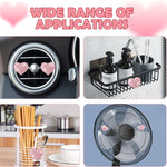 4PCS Heart-Shaped Car Vent Clips with Rhinestone,Bling Air Vent Clips Car Decorations,Premium Shiny Car Clips for Vents CCar Accessories Interior for Cars,Trucks,SUVs (Pink)