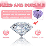 4PCS Heart-Shaped Car Vent Clips with Rhinestone,Bling Air Vent Clips Car Decorations,Premium Shiny Car Clips for Vents Accessories Interior (Purple)