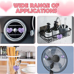 4PCS Heart-Shaped Car Vent Clips with Rhinestone,Bling Air Vent Clips Car Decorations,Premium Shiny Car Clips for Vents Accessories Interior (Purple)