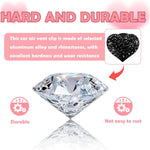 4PCS Heart-Shaped Car Vent Clips with Rhinestone,Bling Air Vent Clips Car Decorations,Premium Shiny Car Clips for Vents Accessories Interior (Black)