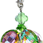 Crystal Four Leaf Clover Car Rear View Mirror Pendant Hanging Ornament for Car Accessories, Backpack, or Bag Decor
