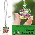 Crystal Four Leaf Clover Car Rear View Mirror Pendant Hanging Ornament for Car Accessories, Backpack, or Bag Decor