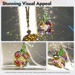 Crystal Four Leaf Clover Car Rear View Mirror Pendant Hanging Ornament for Car Accessories, Backpack, or Bag Decor