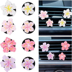 8Pcs Cute Car Air Freshener Vent Clips, Resin Flower Vent Clips, Cute Car Accessories for Women Interior