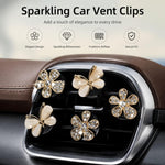 5Pcs Bling Butterfly & Flower Car Air Vent Clips, Rhinestone Car Air Freshener, Luxury Car Interior Decor Accessories for Women