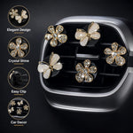 5Pcs Bling Butterfly & Flower Car Air Vent Clips, Rhinestone Car Air Freshener, Luxury Car Interior Decor Accessories for Women