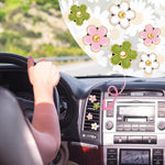 6 Pcs Daisy Flower Air Vent Clip Accessories Air Conditioning Outlet Clip Car Freshener Dashboard Accessories Charm Car Inter Decor (Green, Pink,White,3/3.3 cm)