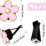6 Pcs Daisy Flower Air Vent Clip Accessories Air Conditioning Outlet Clip Car Freshener Dashboard Accessories Charm Car Inter Decor(Blue, Pink,White,3/3.3 cm)