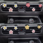 10 PCS Flower Car Air Freshener Vent Clips, Cute Pink Car Interior Decor Accessories, Aromatherapy Car Vent Clips for Women, Universal Car Air Outlet Decoration
