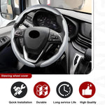 3pcs Universal Carbon Fiber Steering Wheel Cover - Anti-Slip & Segmented Design, Universal 99% Durable Steering Wheel Protector for Men and Women, Car Interior Accessory (White)
