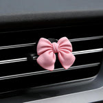 6 pcs Pink Bow Car Air Vent Clips Coquette Cute Girly Car Decor Accessories Interior Aesthetic Decorations Charm Stuff for Women Girl