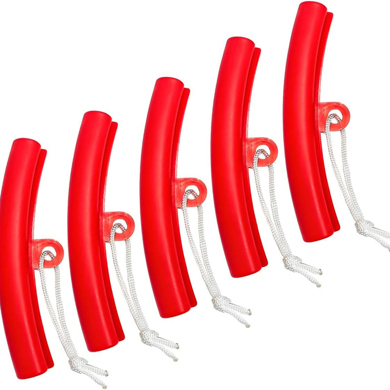 5 PCS Car Tire Changing Rim Protector, Flexible Anti-Scratch Fixing Tyre Rim Protective Cover, Perfect Arc Fit Wheel Changing Rim Edge Savers for Cars SUVs Motorcycle (Red)
