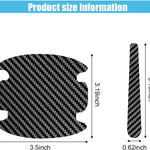 8PCS Car Door Handle Scratch Protectors, Carbon Fiber Car Door Handle Bowl Sticker, Universal Auto Doors Handles Paint Guard Cover, Doors Handles Cup Protective Film for Cars (Black)