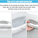 8PCS Car Door Handle Scratch Protectors, Carbon Fiber Car Door Handle Bowl Sticker, Universal Auto Doors Handles Paint Guard Cover, Doors Handles Cup Protective Film for Cars (Black)