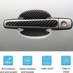 8PCS Car Door Handle Scratch Protectors, Carbon Fiber Car Door Handle Bowl Sticker, Universal Auto Doors Handles Paint Guard Cover, Doors Handles Cup Protective Film for Cars (Black)