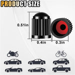 25PCS Tire Valve Stem Caps, Airtight Seal Stem Covers with O Rubber Ring, Car Tire Valve Dustproof Caps, Plastic Valve Stem Caps, Universal Accessories for Car SUV Bicycle Truck
