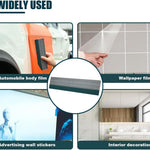 12 Inch Vinyl Wrap Squeegee, Window Tint Squeegee Installation Tool with Ruler 15CM & Suede Felt Edge, Car Vinyl Wrap Scraper Tool for Sign-Making Graphic Wallpaper Film Smoothing (12 Inch)