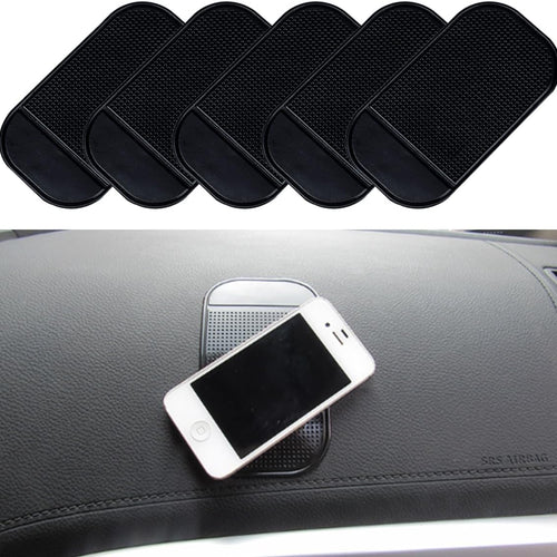 5PCS Car Dashboard Non-Slip Mat, Anti-Slide Sticky Multifunctional Pads for Auto Dashboard, Cell Phone Bracket Mat, Fit for Cell Phones, Keys, Sunglasses, GPS, Coins, Mirrors
