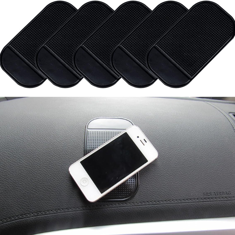 5PCS Car Dashboard Non-Slip Mat, Anti-Slide Sticky Multifunctional Pads for Auto Dashboard, Cell Phone Bracket Mat, Fit for Cell Phones, Keys, Sunglasses, GPS, Coins, Mirrors