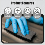 3PCS 5"×3" Car Interior Scrubbing Sponges, Microfiber Car Wash Sponges, Auto Detailing Scrub Pads, Interior Cleaning Sponges for Car Leather, Plastic, Vinyl, Upholstery (Gray Black)