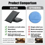 3PCS 5"×3" Car Interior Scrubbing Sponges, Microfiber Car Wash Sponges, Auto Detailing Scrub Pads, Interior Cleaning Sponges for Car Leather, Plastic, Vinyl, Upholstery (Gray Black)