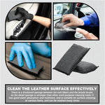 3PCS 5"×3" Car Interior Scrubbing Sponges, Microfiber Car Wash Sponges, Auto Detailing Scrub Pads, Interior Cleaning Sponges for Car Leather, Plastic, Vinyl, Upholstery (Gray Black)