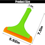 Small Silicone Window Squeegee, Car Windshield Water Blade Scraper, Multifunctional Squeegee with 5.9 Inch Blade and Non-Slip Handle, Auto Cleaning Accessory for Window, Mirror, Glass, Home (Green)