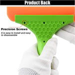 Small Silicone Window Squeegee, Car Windshield Water Blade Scraper, Multifunctional Squeegee with 5.9 Inch Blade and Non-Slip Handle, Auto Cleaning Accessory for Window, Mirror, Glass, Home (Green)
