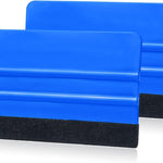 2 Pieces Wallpaper Smoothing Tool, Vehicle Vinyl Felt Squeegee Window Tint Film Tool for Peel and Stick Wallpaper (blue)
