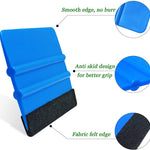 2 Pieces Wallpaper Smoothing Tool, Vehicle Vinyl Felt Squeegee Window Tint Film Tool for Peel and Stick Wallpaper (blue)