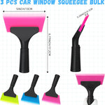 3 Pcs Small Squeegee 5 Inch Window Tint Silicone Squeegee Cleaning with Non Slip Handle Wiper Window Tinting Tools for Car Glass Mirror Shower Bathroom Auto (Blue+Green+Pink)