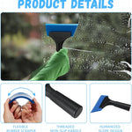 3 Pcs Small Squeegee 5 Inch Window Tint Silicone Squeegee Cleaning with Non Slip Handle Wiper Window Tinting Tools for Car Glass Mirror Shower Bathroom Auto (Blue+Green+Pink)