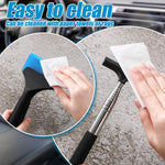 2 Pcs Side Mirror Squeegee Small 39 Inch Retractable Handle Car Squeegee with 5 Inch Car Window Mini Rearview Mirror Wiper for Glass Door Rainy Foggy Accessories
