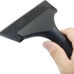 Small Squeegee 5 inch Rubber Window Tint Windshield Scraper, Non-Slip Handle Glass Cleaner for Car Glass Mirror Shower Door/Bathroom Cleaning(Pure Black, 1 Pack)