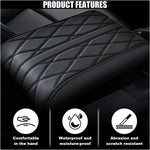 Car Center Console Cover Pad, Leather Auto Console Arm Rest Cover, Waterproof Car Armrest Seat Box Cushion Protector, Memory Foam Armrest Pillow for Most Cars