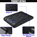 Car Center Console Cover Pad, Leather Auto Console Arm Rest Cover, Waterproof Car Armrest Seat Box Cushion Protector, Memory Foam Armrest Pillow for Most Cars