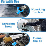 4PCS Magical Ice Scrapers for Car Windshield, Cone-Shaped Car Snow Remover with Funnel, Round Snow Scraper Car Snow Removal Shovel Tool, Frost Wipe Scraper Car Window Cleaner for Ice & Snow