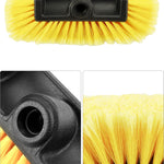 10in Car Wash Brush Head with Soft Bristle, for Cleaning Decks, Trucks, Car, RV, Boats, Home Siding, Camper, Yellow