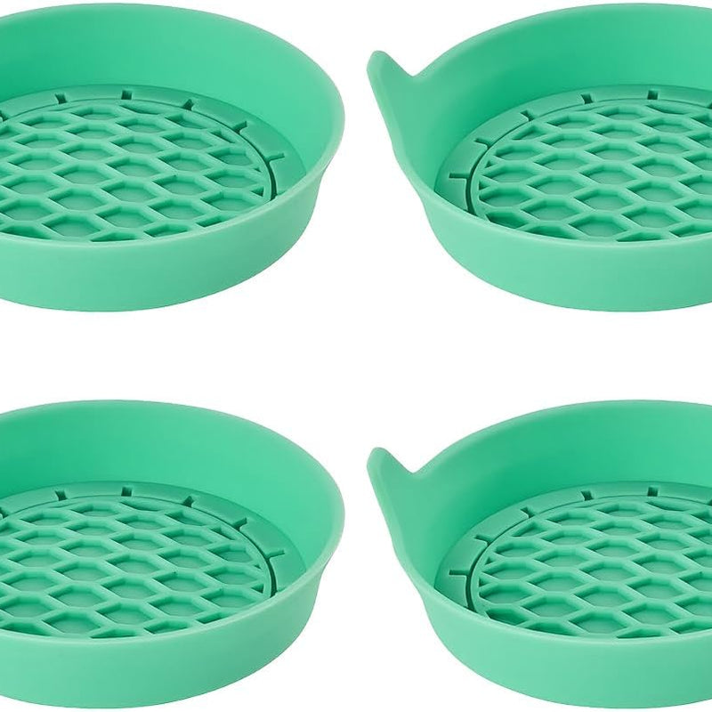 Car Silicone Anti-Slip Mats - Interior Accessories - Green - Pack of 4