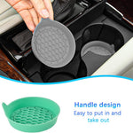 Car Silicone Anti-Slip Mats - Interior Accessories - Green - Pack of 4