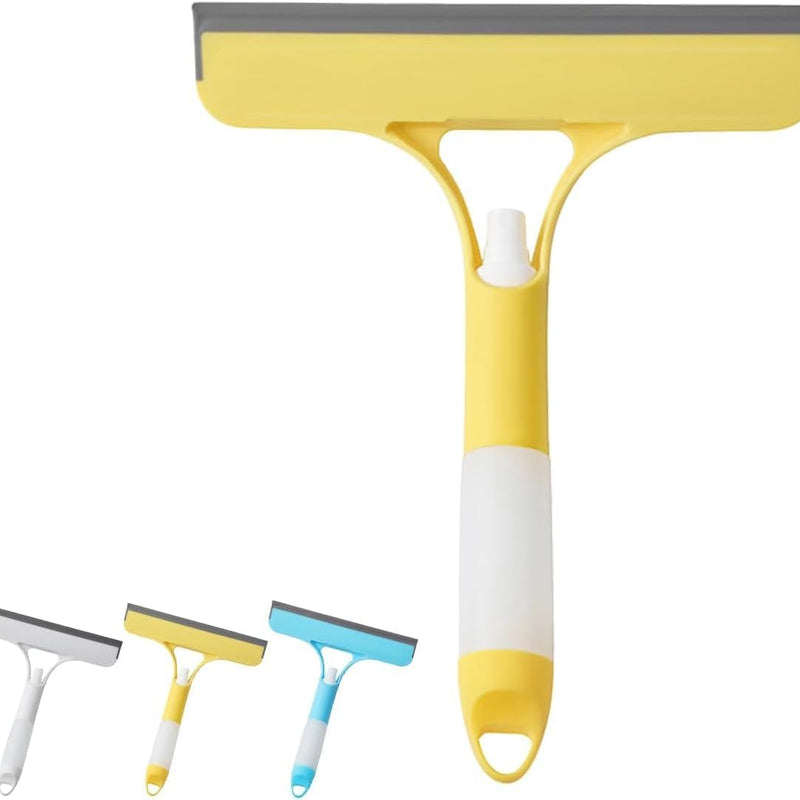 3-in-1 Window Wiper with Spray - Squeegee, Washer & Microfiber Cleaner for Streak-Free Windows, Showers & Cars - Set of 1