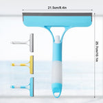 3-in-1 Window Wiper with Spray - Squeegee, Washer & Microfiber Cleaner for Streak-Free Windows, Showers & Cars - Set of 1