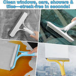 3-in-1 Window Wiper with Spray - Squeegee, Washer & Microfiber Cleaner for Streak-Free Windows, Showers & Cars - Set of 1