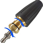 4000 PSI Rotating Turbo Nozzle Set, 1/4 Inch, With 5 Tips for Pressure Washer, Orifice 3.0