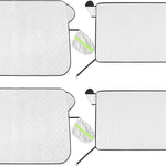 4 Pcs Car Windshield Sun Shade Set - UV Block Heat Reflect Front & Rear Sun Protection with Magnetic Edges and Side Mirror Covers, Universal Fit for Cars, Trucks, Suvs - Fits Most Vehicles