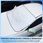 4 Pcs Car Windshield Sun Shade Set - UV Block Heat Reflect Front & Rear Sun Protection with Magnetic Edges and Side Mirror Covers, Universal Fit for Cars, Trucks, Suvs - Fits Most Vehicles